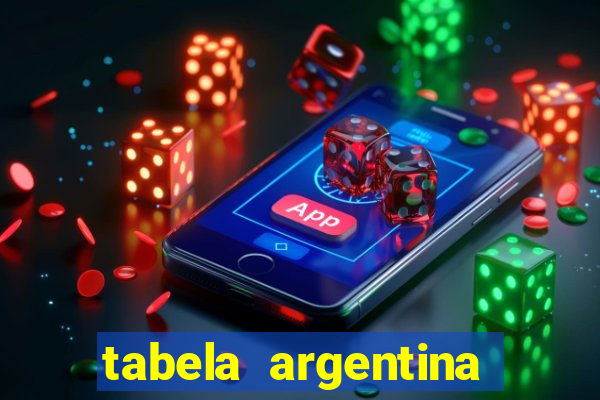 tabela argentina torneo betano